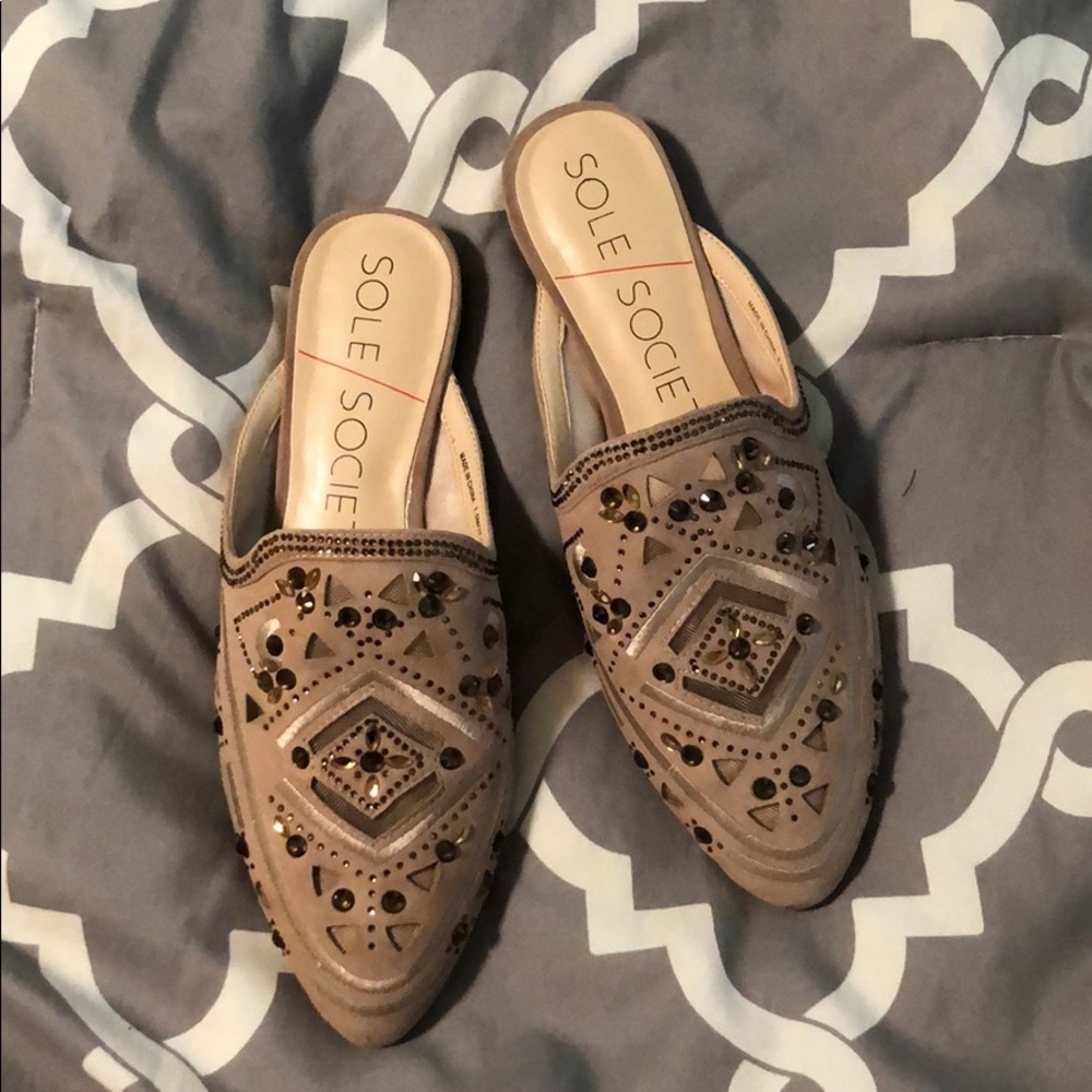 Sole Society studded mules